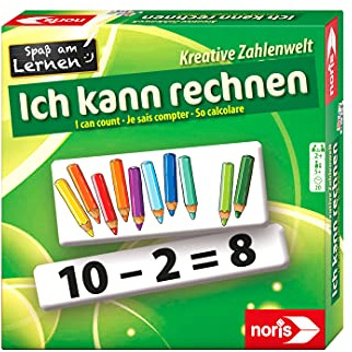 noris 608985766 spaß am Lernen, ich kann rechnen mit Hilfe von Bild Darstellungen inklusive 12 Bild und 12 Rechenstreifen, ab 5 Jahren