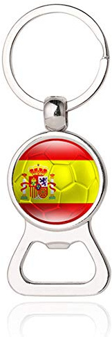 Llavero abrebotellas con diseño de bandera nacional de España
