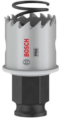 Bosch 1x PRO Sheet Metal Power Change Plus Hole Saw | for Stainless steel sheets, Steel sheets, Ø 27 mm, Professional Accessory Drill Driver
