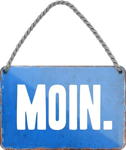 schilderkreis24 Blechschilder Kollektion 18x12cm – Nordsee, Ostsee & Meer: Dekoration & Geschenkideen mit maritimen Sprüchen (Moin)