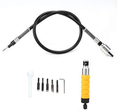 Electric Chisel, with Wrench Carving Chisel, Woodworking Yellow Handle Power for Professional Carvers Amateurs