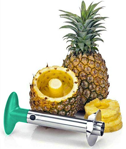Fruit Pineapple Corer Slicer Peeler Cutter PARER Stainless Kitchen Easy Hand Tool New | REMOVES Perfectly Formed Rings