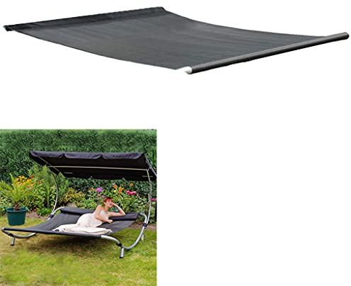 Loywe Ersatzbare Liegefläche Sonnenliege für 2-Personen Ersatz Liegefläche 200x160cm (Schwarz)