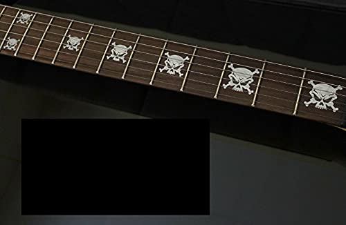 myrockshirt Totenkopf Skull Griffbrett Aufkleber Sticker Set für Gitarre Bass Gitarren Hals Universal passend