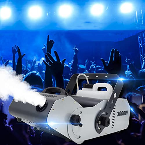 3000W Nebelmaschine Nebelmaschine mit 3L Fassungsvermögen, 10 m Sprühabstand mit kabelloser + kabelgebundener Fernbedienung, für Party, Weihnachten, Halloween, DJ-Bühneneffekt