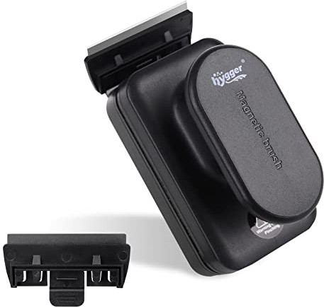 hygger Aquarium Magnet Cleaner Brush,Fish Tank Cleaning Brush, Floating Magnet Aquarium Cleaner Fish Tank Scraper Cleaner with Two Detachable Scraper Suitable for Freshwater and Saltwater