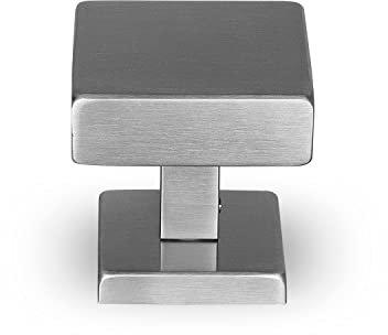 Satin Stainless Steel Square Contemporary Centre Door Knob Pull Front Door