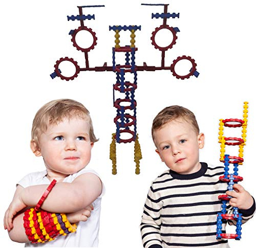 stecko® - Miniset 55-teiliges pädagogisches Bausteinset für Kinder ab 3 Jahren