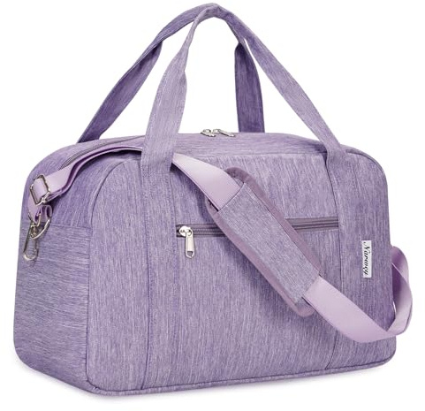 Narwey Bolsa de Viaje Ryanair 40x30x20 Equipaje de Mano Avion Bolsa de Fin de Semana Plegable Bolsa de Deporte Bolsa Equipaje 20L (Morado)