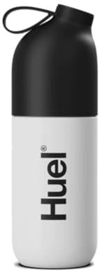 Huel Shaker Bottle 500 ml, Protein Shaker Bottle, BPA-Free Tritan Body, Leak-Proof Lockable Lid and Detachable Cap with Carry Loop, Durable Dent-Proof Spill-Proof Gym Bottle for Protein Shake
