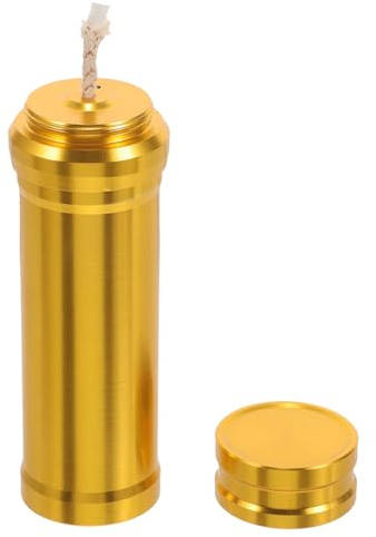 Toddmomy Portable Mini Alcohol Burner Lamp with Aluminum Alloy Case 30Ml Compact Heating Tool for Outdoor Camping Picnic and Laboratory Use