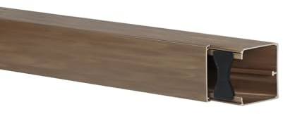 KOMIB 60x60 mm Kabelkanal/Kabelkanäle/Kabelführung - Schraubbar (mit Montagelochung im Boden) - Je Stange 2M (Braun - Holz Design, 10m (5x2M))