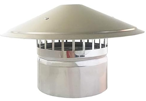 Yoeoefuo Kaminabdeckung Ofenrohrabdeckung Durchmesser 75mm - 200mm Schornstein Belüftungskappe Edelstahl Regenhut Haube Regenhaube Kaminaufsatz Schornsteinabdeckung(Size:200mm)
