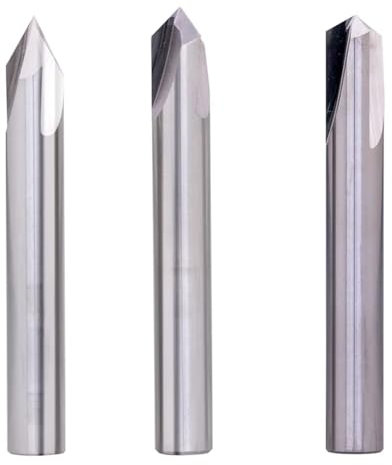 Fasenfräser Wolframkarbid-Fasefräsen, gerade Nut, Anfaswinkel aus Aluminium, 60 °, 90 °, 120 °, 90-Grad-V-Spline-Fräser(8MMxD8x60MM,AL SERIES_120 ANGLE)