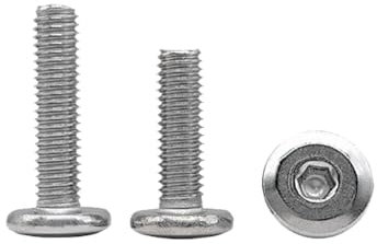 NUZBCPETR Edelstahl-Möbelverbindungsbolzen Sechskant-Innensechskantschrauben mit flachem Kopf(M10 x 16mm)