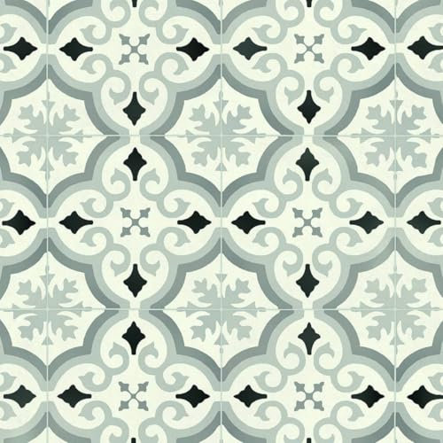VINYL FLOORING UK Grey Modern Designer Effect Anti-Slip Vinyl Flooring For Kitchen, Bathroom, Dining Room, & Living Room, 2.0mm Thick Vinyl Sheet, 7 Years Warranty-1 X 3 mt