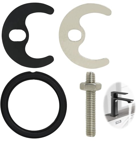 Kit Montaggio Lavabo, Ricambio Rubinetto Miscelatore Monoblocco per Lavandino e Morsetto per Il Fissaggio Kit, con Bullone, Staffa da Cucina, con Piastra di Montaggio a Ferro di Cavallo, Dadi