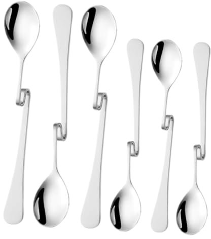 Cabilock Cuchara Colgante s Forma Acero Inoxidable Ideal Para Postres y Cócteles