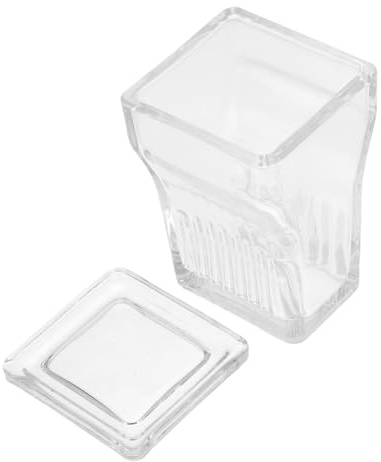 Glasobjektträger Färbegefäß mit 9 Halterungen aus Glas | Transparentes Färbeglas, Integrierter Objektträgerhalter, 9 Stück-ausführung für Laboranwendung