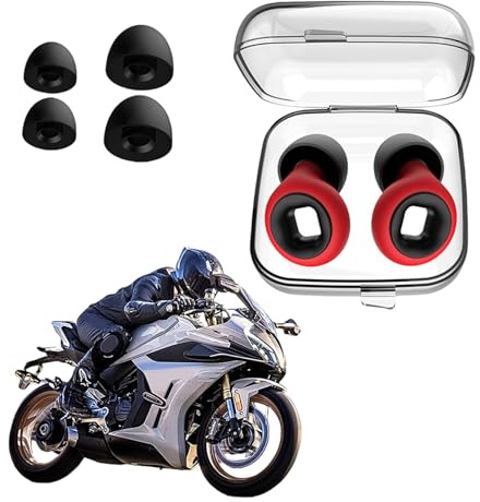 Artvive Ohrenstöpsel mit 2 Paar Ohrenkappen,Loop Earplugs,Motorrad Ohrstöpsel Windgeräusche,Ohrenstöpsel für die Nacht,Ohrstöpsel Schnarchen,Ear Plugs für Gehörschutz Motorrad Noise Cancelling