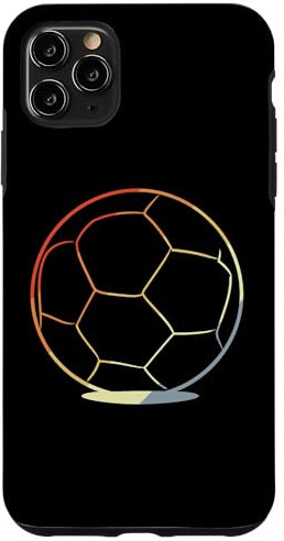 Oldschool Soccer Ball Line Art Football Pitch Coque pour iPhone 11 Pro Max