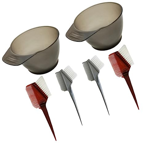Veemoon 6pièces Kit De Teinture Pour Cheveux Avec Bols Mélangeurs Et Peignes Bols Peignes Aléatoires