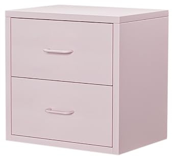 Moderner Metall-Schmuckschrank mit 2/3/4 Ebenen, Schreibtisch-Aktenregal und Schublade, platzsparende Lösung für Heimbüro oder Schlafsaal, Rosa