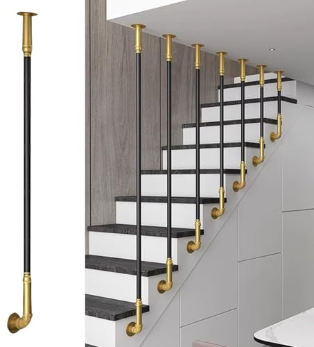 Corrimano industriali Parapetto di sicurezza Tipo L Maniglione antiscivolo Corrimano per scale interne Ringhiera per scale (100cm 1PS)