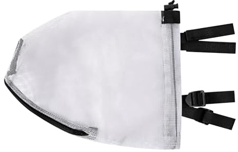 Mesh Hood for Dogs,Quiet Ears Cover Headband - Lightweight Breathable Scratch-Proof Pet with Mouth Zipper Allows Panting Drinking Prevent Chewing Licking for Bathing Grooming Swimming