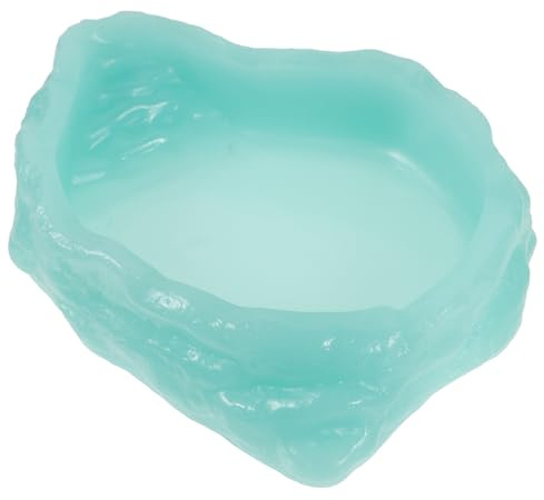 jojofuny Luminous Reptilien Wasserschale aus Resin Nachtleuchtend Kippsicheres Terrarium Futterschale für Schildkröten Eidechsen Vögel und Kleine Haustiere für Futter und Wasser
