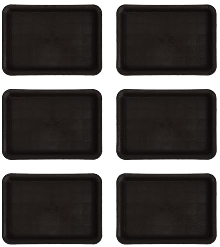 Veemoon Lot de 6 Plateaux D’Eau Rectangulaires en Plastique pour Pots de Fleurs, Bacs à Eau de Jardinage, Supports Réutilisables pour Balcon et Bonsaï, Couleur Couleur Aléatoire