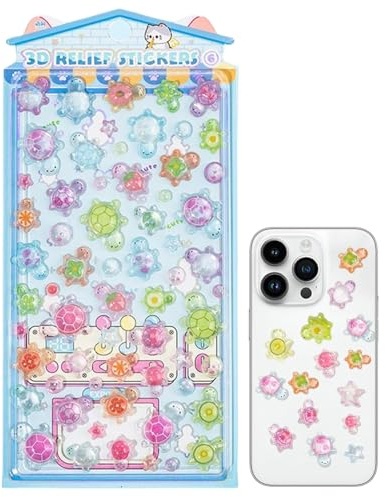 Adesivi 3D Gonfiabili | Adesivi Cartone Animato - Decalcomanie Scrapbook,Per Custodie Telefono Taccuini Scrapbooking Laptop Lavoretti Bambini E Ragazze Omaggi Per Feste Ricompense Classe