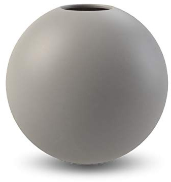 Cooee Design Ball-Vase aus Porzellan in der Farbe Grau Handgefertigt, Maße: 10cm x 10cm x 9cm, HI-028-02-GY