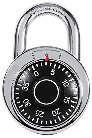 Nimooa D Coded Lock, Digit Combination Lock, Rotary Padlock Combination Padlocks Digit Resettable Number U Locker Lock Safe Round Dial Luggage Suitcase Security