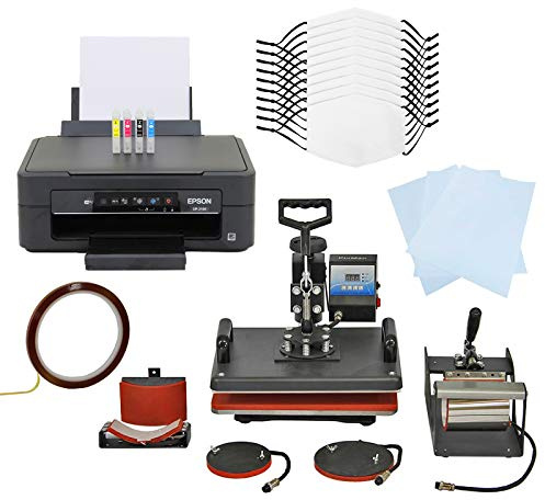 10 Sublimations Masken für den Sublimationsdruck blanko, 5-in-1 Transferpresse & Sublimations Drucker Mund-Nasenschutz Transferpresse Mund-Nasenbedeckung Sublimationspresse Sublimationsmaske Zubehör