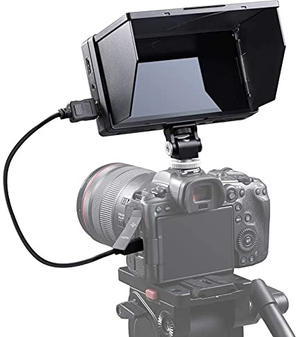 GODOX GM55 Moniteur Caméra Écran Tactile IPS 5,5 Pouces Field Monitor | avec Pare-Soleil, 8bit 410nit, LUT 3D Intégré, Full HD 1920x1080, Entrée et Sortie HDMI 4K, Angle de vue Ultra Large de 160°