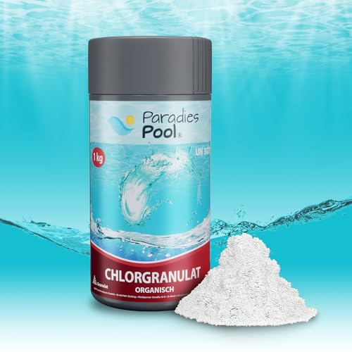 Paradies Pool Chlor Schnell Granulat für Pool, Schwimmbecken, schnell löslich, Inhalt: 1 kg