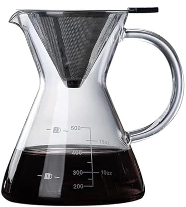 OUMIFA Prensa Café Cafetera de café de 500 ml de cafetera Cafetera de café Máquina de café café Espresso con Maceta de Acero Inoxidable V60