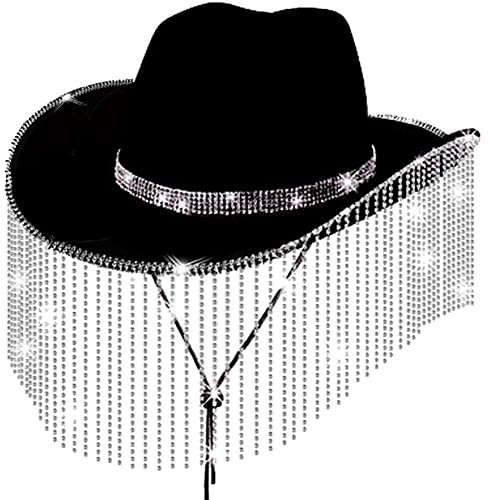 Cowgirl Hut Bling Fringe Cowboy Hut Western Hut Glitter Cowboy Hut Für Männer Frauen Cosplay Party Kostüm
