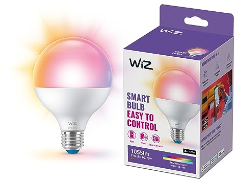 WiZ Lampadina Smart WiFi, Luce Bianca o Colorata Dimmerabile, 11W, Tecnologia SpaceSense, Controllo Vocale (Alexa, Apple HomeKit, Google Home)