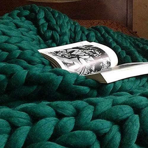 Bettüberwürfe, gestrickte Gewichtsdecke, grob gestrickte Decke, Garnfüllung – handgewebte geknotete Decken für Bett, Sofa, Stuhl, grobe Garndecke für Heimdekoration