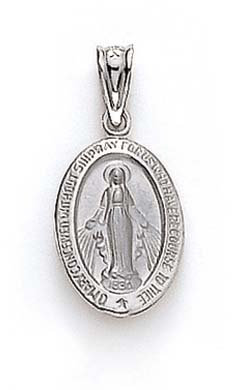 Halskette mit Medaillon-Anhänger, 14 Karat Weißgold, Schmuck Geschenke für Frauen, Metall