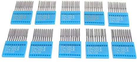 100 Agujas para Máquinas de Coser DP 35LR de Acero, Alta Dureza, Fáciles de Penetrar para Coser Cuero DIY