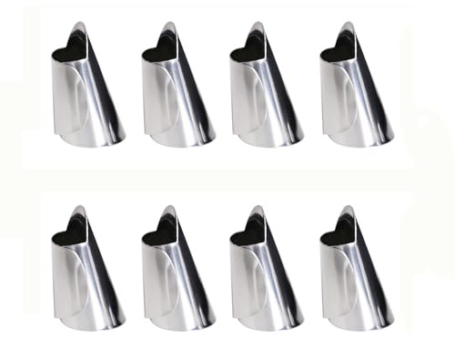 SagaSave 8 protezioni per le dita, in acciaio inox, protezione per le unghie della cucina, anti-taglio, per cipolla, aglio, zenzero, arance