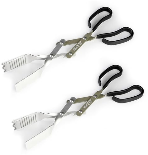 BBQ Croc 3-in-1 Grillwerkzeug, 38,1 cm, 2 Stück, extra leichte Zange, Spatel und Grillschaber (grün) (38,1 cm ohne Taschenlampe)