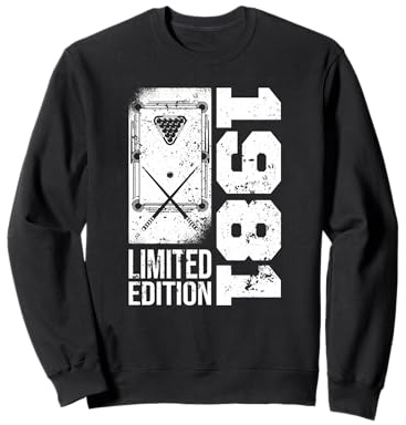 Billard Snooker-Spiel Jahrgang 1981 Geburtstag Pool-Billard Sweatshirt
