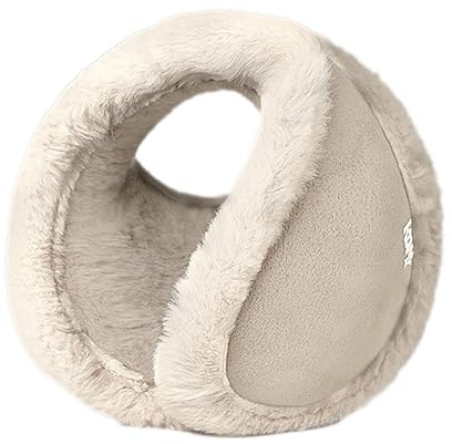 Winter Ohrenschützer Faltbare Flauschige Ohrenschützer Winddichter Ohrenwärmer Weicher Warmer Ohrenschutz Plüschige Ohrenschützer zum Umwickeln Winter Accessoires für Drinnen Draußen Skifahren (Beige)