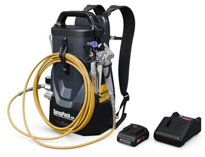 WAGNER Uppladdningsbar luftfri färgspruta SprayPack 18V, det mobila airless-sprutsystemet för perfekta ytor *inkl. batteri och laddare*