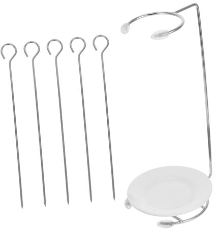 FUNOMOCYA Support à Brochettes Acier Inoxydable Cintre Pour Brochettes De Barbecue Accessoires Pour Grillades Et Pique-