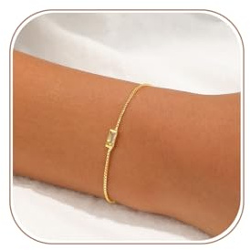 VIROMY Damarmband med födelsesten och fint venetianskt nät, födelsedagspresent till mamma, fru eller flickvän, vänskapssmycken, 16cm, Mässing, Cubic Zirconia
